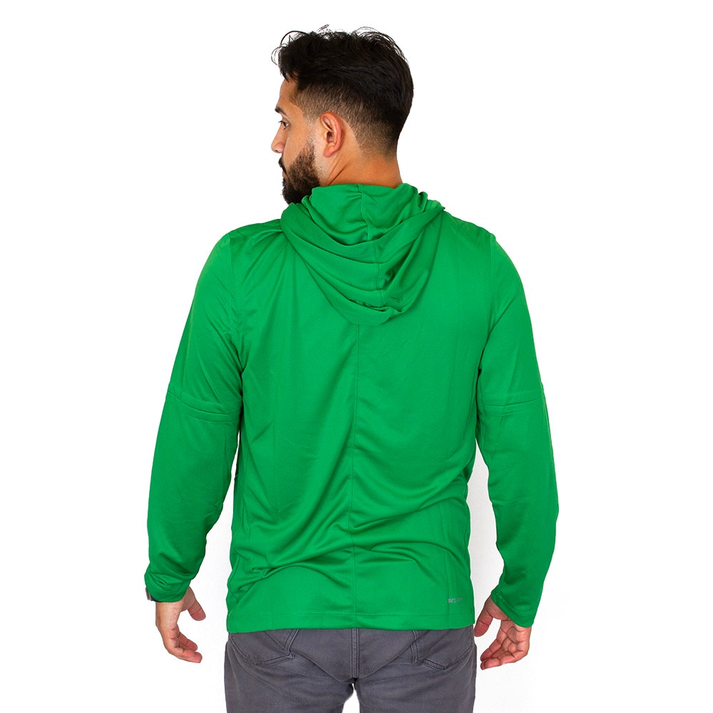 Classic Oregon O, Nike, Green, Long Sleeve, Performance/Dri-FIT, Men, Football, Sideline, Hooded, T-Shirt, 926067